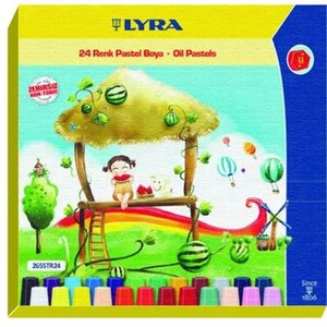 24 Renk Pastel Boya Altıgen Karton Kutu