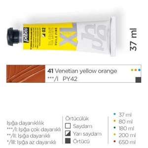 937/41 Yağlı Boya Huıle Fıne Xl 37 Ml. Venetian Yellow Orange