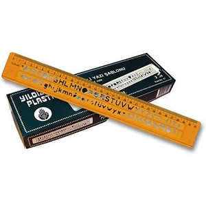 30 Cm. Harf Şablonlu Cetvel Kod.037