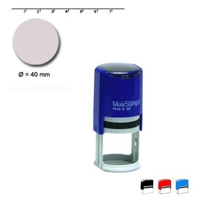 Mobistamps Kaşe Yuvarlak R-40 Siyah Keçeli
