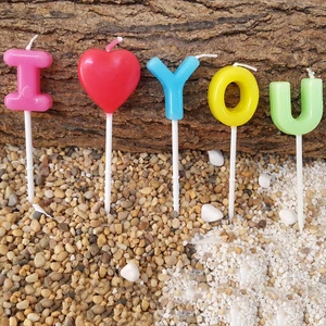 Happy Candle 5'li I love You Kalp Mum Seti mm02