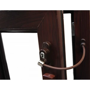 Kablolu Pvc Pencere Emniyet Kilidi Koyu Kahve