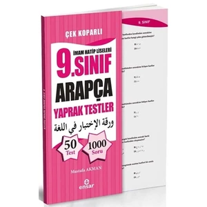Ensar Neşriyat İmam Hatip Liseleri 9. Sınıf Arapça Yaprak Testler - Çek Koparlı