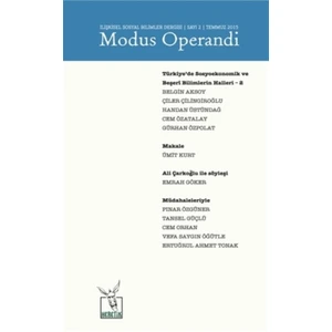 Modus Operandi İlişkisel Sosyal Bilimler Dergisi Sayı : 2 / Temmuz 2015