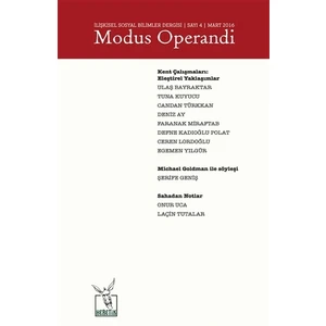 Modus Operandi İlişkisel Sosyal Bilimler Dergisi Sayı : 4 / Mart -  2016