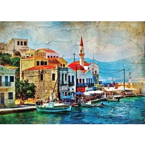Gold Puzzle 1000 Parça Akdenizde Sahil Kasabası Puzzle