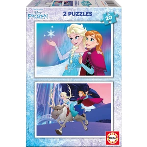 2x20 Parça Frozen Puzzle