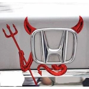 Süslenoto Cam Pleksi Şeytan Devil Otomobil Logo 3 Boyutlu
