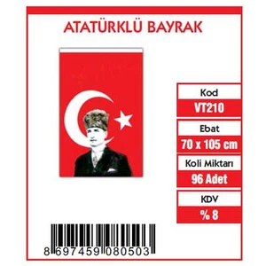 Vatan Bayrak Vatan 70X105 Atalı Bayrak Vt210