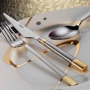 Duru Gold 84 Parça 12 Kişilik Kutulu Çatal Kaşık Bıçak Takımı