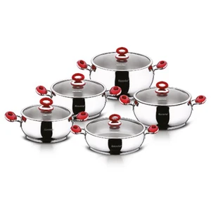 Anemon 10 Parça Kırmızı Tencere Set