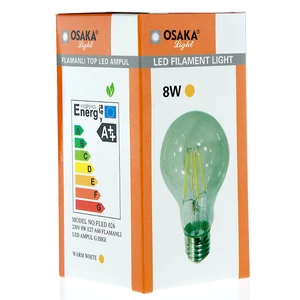 Osaka Light 8w-75watt  Led Flamanlı A-60 Ampül E27 Günışığı