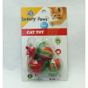 LuxuryPaws Pvc Tüylü Top Kedi Oyuncak 3 Lü