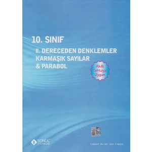 Sonuç Yayınları  10.Sınıf 2. Dereceden Denklemler Karmaşık Sayılar-Parabol