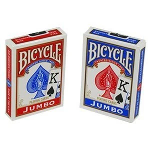 Jumbo Index Poker İskambil Oyun Kartı Kağıdı Destesi 2'li Mavi Kırmızı