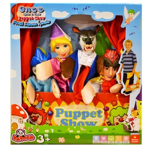 Oyuncak 7324-Yw Kutulu El Kuklası Sahneli 4 Parça 23Cm