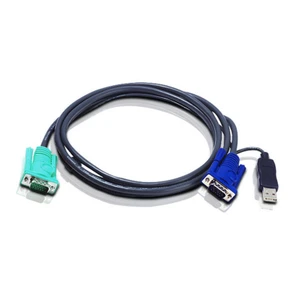 Usb Kvm (Keyboard/Video Monitor/Mouse) Switch İçin Kablo, 1.80 Metre, 1 X 15 Pin Sphd Erkek <-> 1 X Monitör 15 Pin Hdb Erkek, 1 X Klavye / Mouse Usb A Erkek