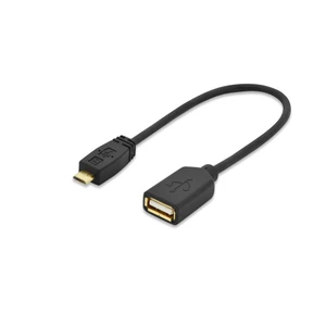 Usb On-The-Go (Otg) Kablosu, 0,20 Metre, Awg 28, Usb A, Dişi - Micro Usb B, Erkek