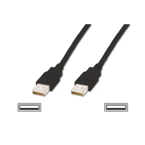 Usb 2.0 Bağlantı Kablosu, Usb A Erkek - Usb A Erkek, 1.8 Metre, Awg 30, Usb 2.0 Uyumlu, Ul, Siyah Renk