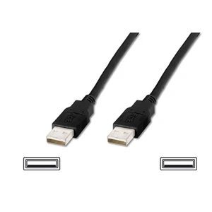 Usb 2.0 Bağlantı Kablosu, Usb A Erkek - Usb A Erkek, 1.80 Metre, Awg 28, Usb 2.0 Uyumlu, Ul, Siyah Renk