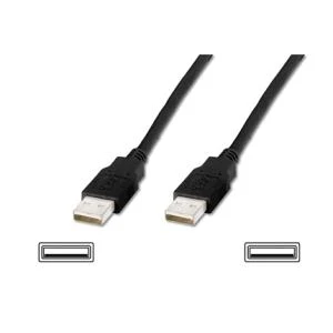 Usb 2.0 Bağlantı Kablosu, Usb A Erkek - Usb A Erkek, 5 Metre, Awg 28, Usb 2.0 Uyumlu, Ul, Siyah Renk