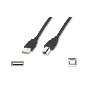 Usb 2.0 Bağlantı Kablosu, Usb A Erkek - Usb B Erkek, 5 Metre, Awg 28, Usb 2.0 Uyumlu, Ul, Siyah Renk