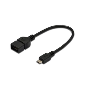 Usb On-The-Go (Otg) Kablosu, 0,20 Metre, Awg 28, Usb A, Dişi - Micro Usb B, Erkek