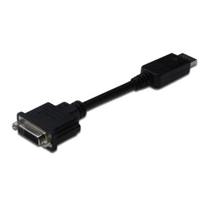Displayport (Dp) Adaptörü, Kablolu,  Dp Erkek - Dvı-I (24+5) Dişi, 0.15 Metre, Kilit Mekanizmalı, Dp 1.2 Uyumlu Ul,  Siyah Renk