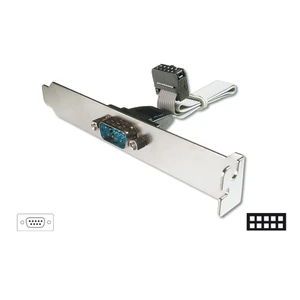 Seri Tip Slot Bracket Bağlantı Kablosu, D-Sub9 Erkek - Idc 2X5Pin Dişi, 0.25 Metre, Ul, Bej Renk