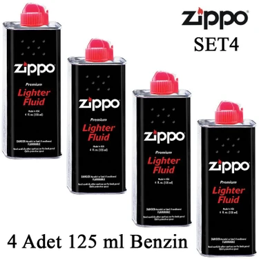 Zippo Çakmak ikmal Seti,4 bidon benzin