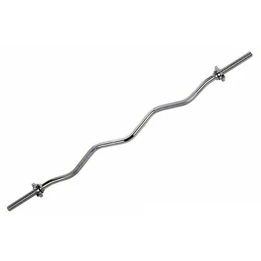 Leyaton Z Bar 120 Cm İçi Dolu Krom Ağırlık Barı 6000 gr Kıvrımlı Yapı ile Kolay
