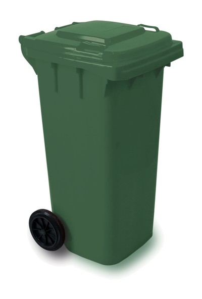 Safell Plastik Çöp Konteyneri 120 Litre Konteyner - A+ Isıya Karşı Dayanıklı Malzeme - Yeşil