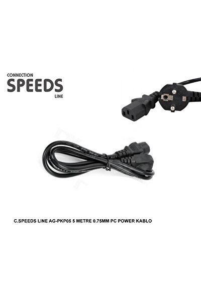 C.Speeds Lıne Ag-Pkp05 5 Metre 0.75Mm Pc Power Kablo
