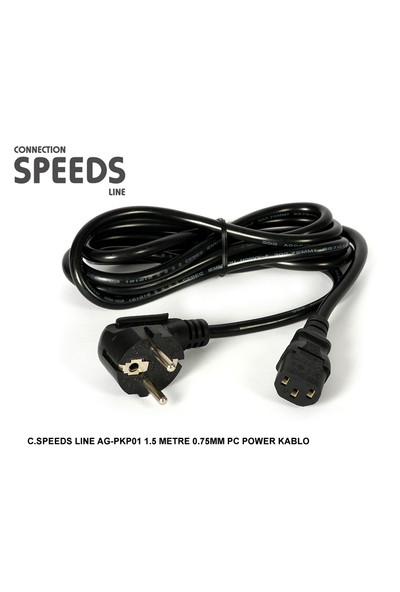 C.Speeds Lıne Ag-Pkp01 1.5 Metre 0.75Mm Pc Power Kablo