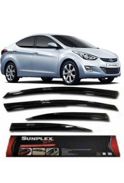 4 Lü Hyundai Elantra 2011-2013 Ön-Arka Sport Stlye Sunplex Cam Rüzgarlığı