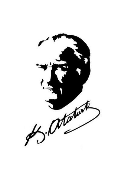 Mustafa Kemal Atatürk Beyaz Resim Ve İmzası 25Cmx15Cm