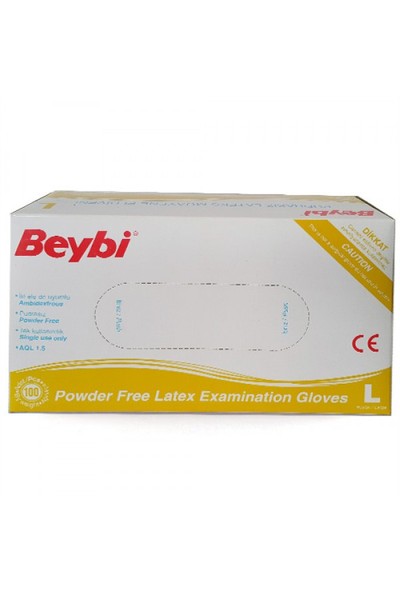 Beybi Pudrasız Lateks Eldiveni (100 Lü Paket ) L