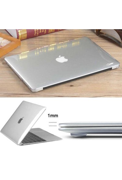 Apple Macbook Air 11.6 Kılıf 2İn1 Parlak Crystal Kapak