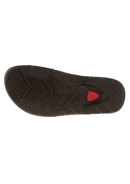 9877 Çapraz Bant Comfort Kahverengi Erkek Terlik