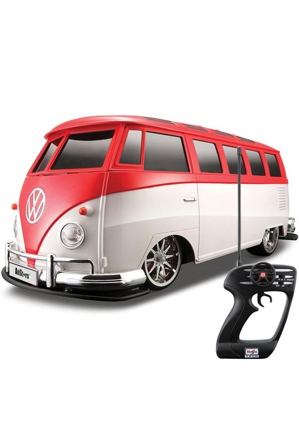 Maisto Tech 1:10 Volkswagen Van Samba U/K Araba Kırmızı