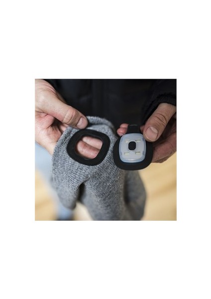 X-Cap-Usb Şarjlı Led Lambalı Işıklı Örme Bere-Siyah