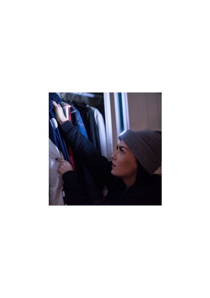 X-Cap-Usb Şarjlı Led Lambalı Işıklı Örme Bere-Siyah