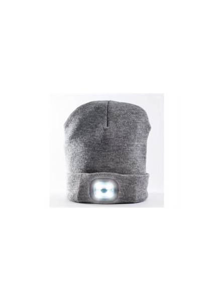 X-Cap-Usb Şarjlı Led Lambalı Işıklı Örme Bere-Siyah