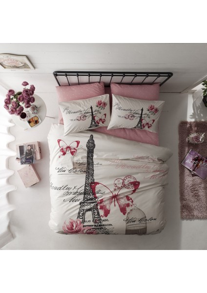 Ranforce Giselle Pembe Çift Kişilik Nevresim Takımı