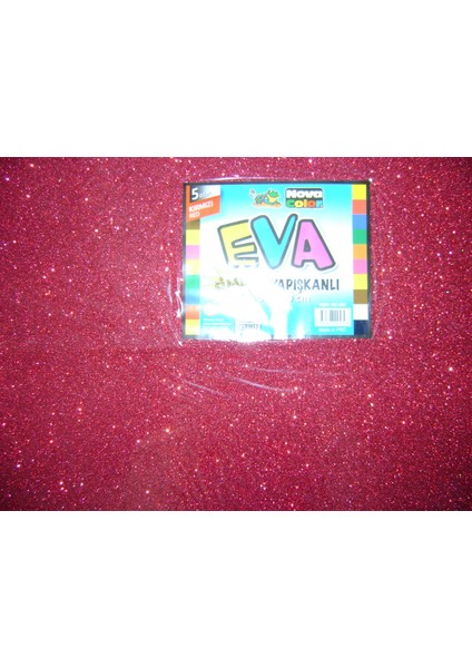 Simli Yapışkanlı Eva 2Mm 50*70Cm Kırmızı