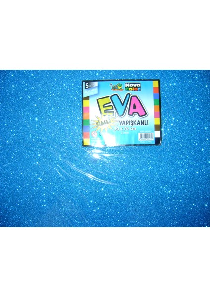Simli Yapışkanlı Eva 2Mm 50*70Cm Mavi