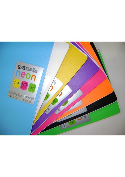 My Note Neon A4 120Yp Çizgili Pp Kapak