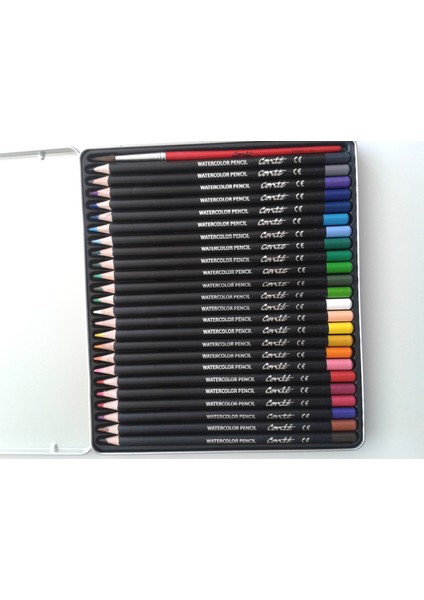 Since 1795 Metal Kutu Watercolour Sulu Kuru Boya Tam Boy 24 Renk