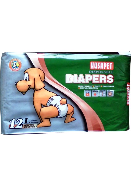 16-25 kg arası Köpekler İçin Bağlamalı Çiş Pedi 12'Lİ