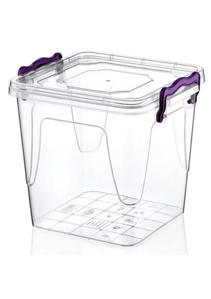 Plastik 1,8Lt Kare Multi Box 6 lı Saklama Kabı
